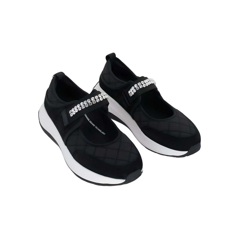 FitFlop Women's F-Mode Flow Knit Slip-On Sneakers Black Size 8M